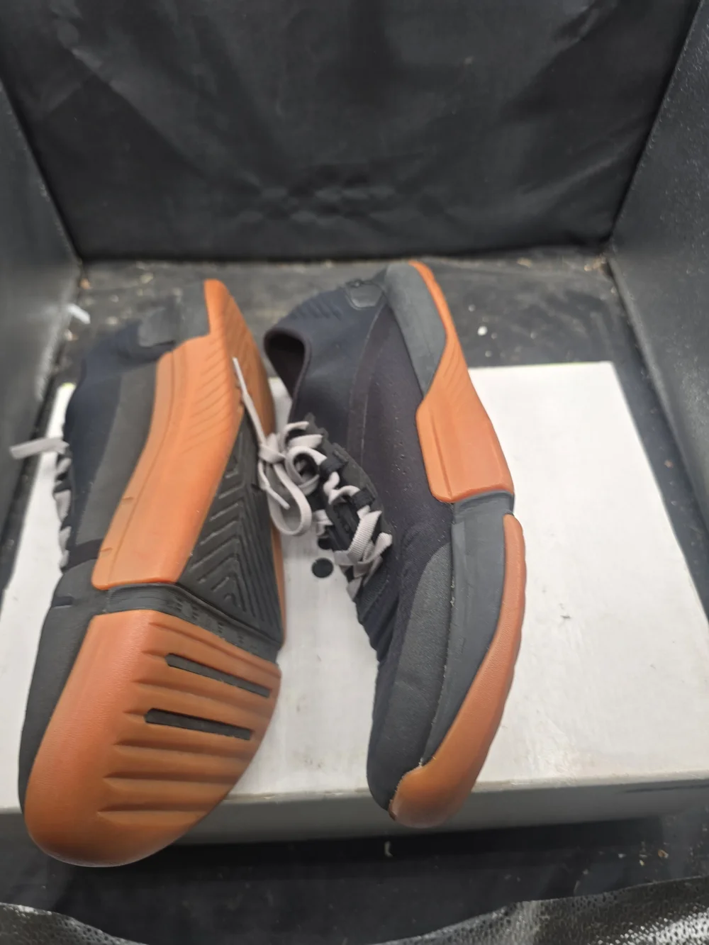 Under Armour Men's Black Sneakers with‎ Brown Soles